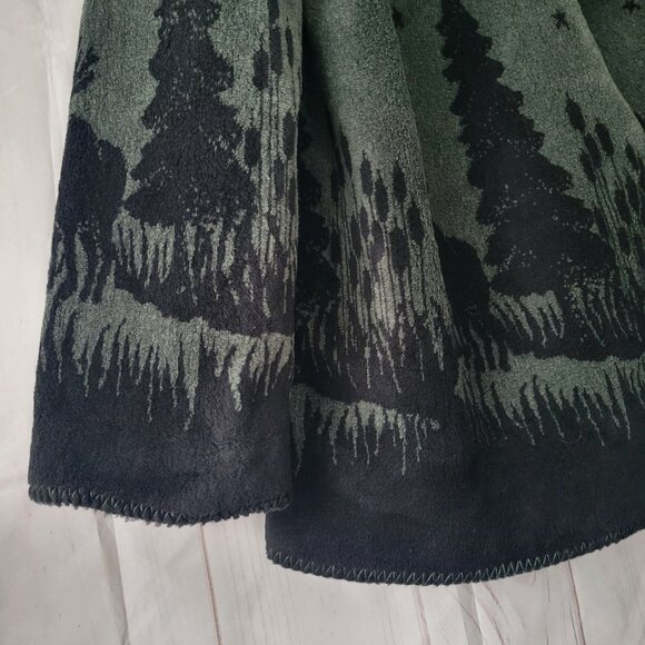 Vintage Nordic Lights Fleece Hooded Reversible Jacket Women’s XL Forrest Green - Picture 5 of 9